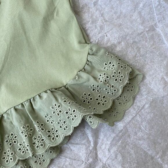 Vero Moda Nordstrom Womens Sage Green Shorts Lace Trim SZ XS NWT - Picture 7 of 11